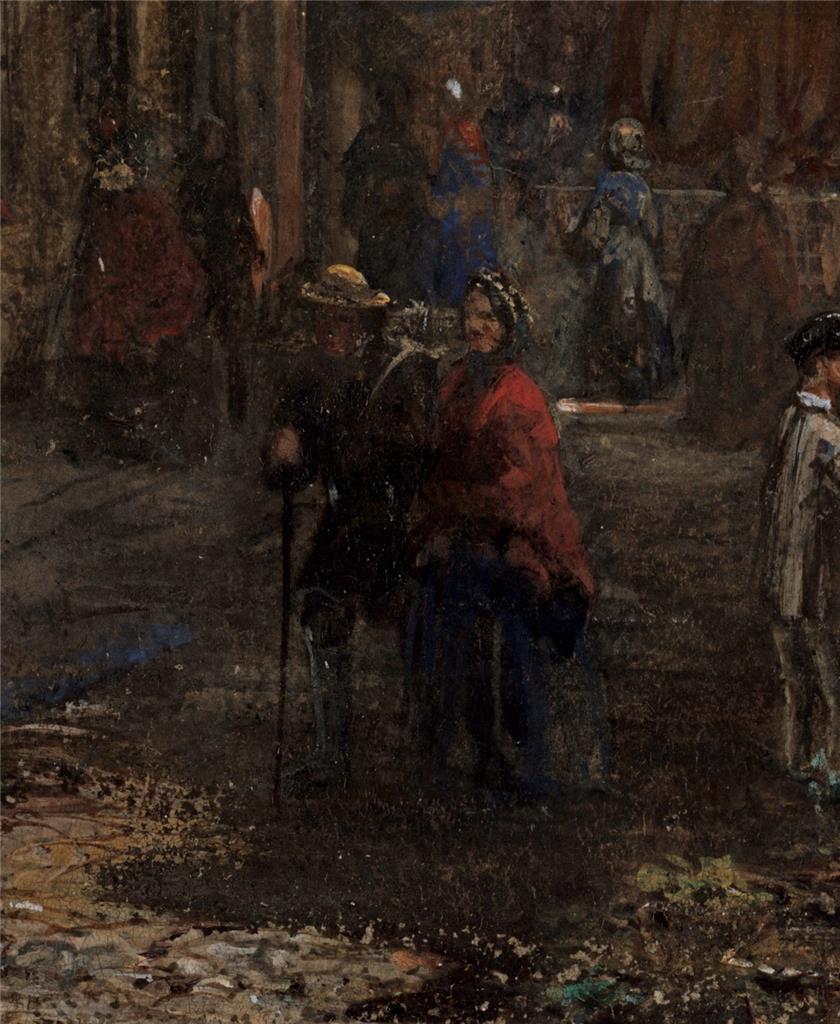 Louise Rayner (1832-1924) - Watercolour Painting - High Street Salisbury - Cathedral