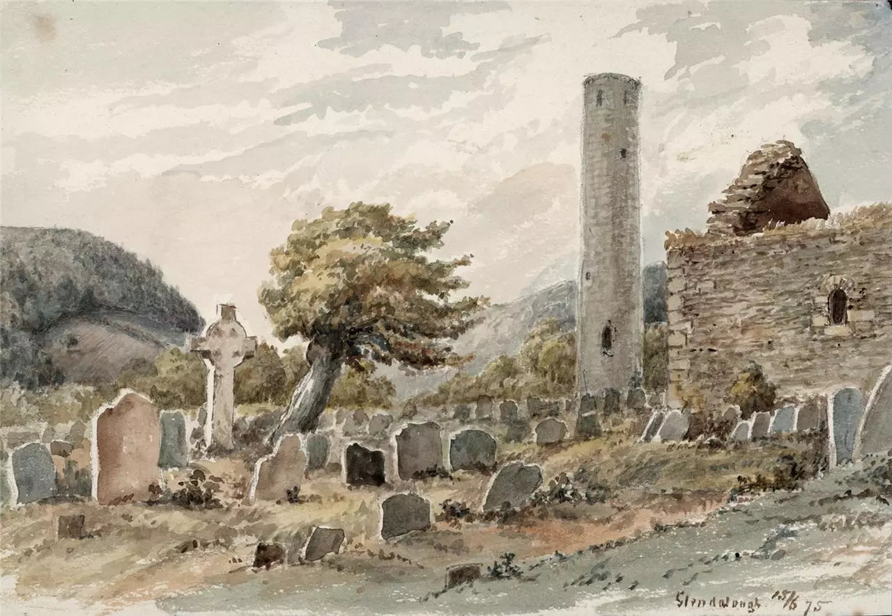 Glendalough County Wicklow Ireland 1875 - Watercolour Painting - Algerina Peckover (1841-1927)