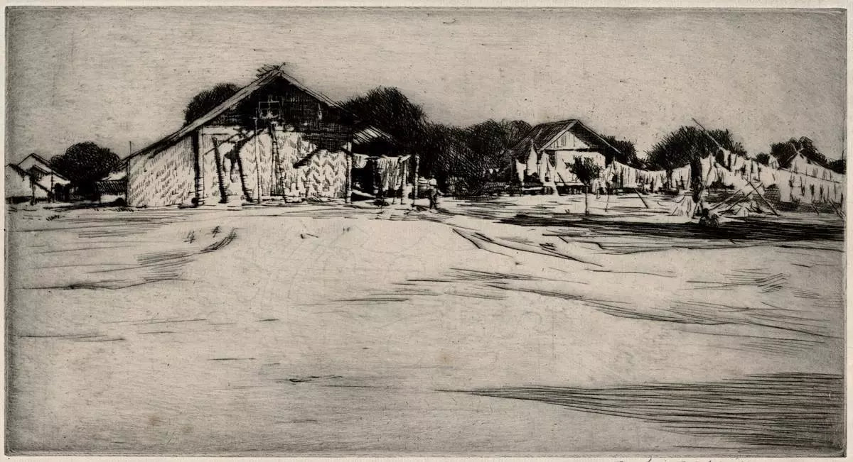 Mortimer Luddington Menpes - Signed Etching - Outside Mandalay, Burma, Myanmar