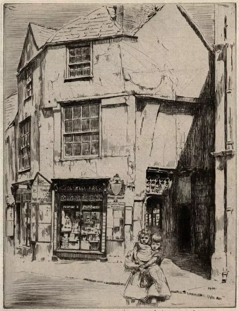 Mortimer Luddington Menpes (1855-1938) - Pencil Signed Etching - Octagon House Oxford