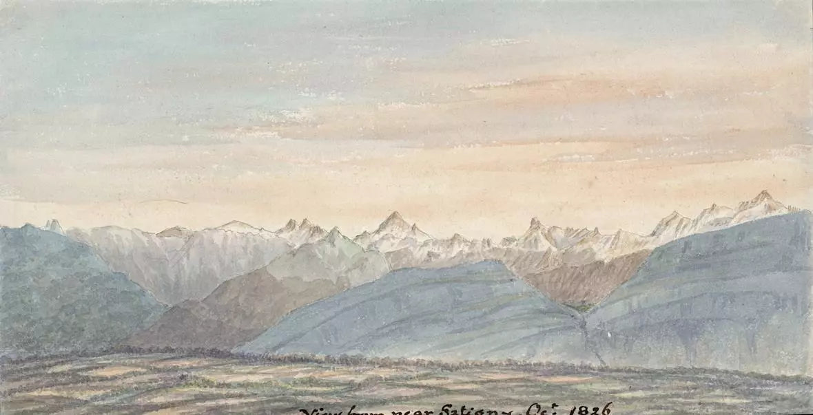 Elizabeth Campbell (1783-1861) - Watercolour Painting - View from near Satigny, Switzerland 1826