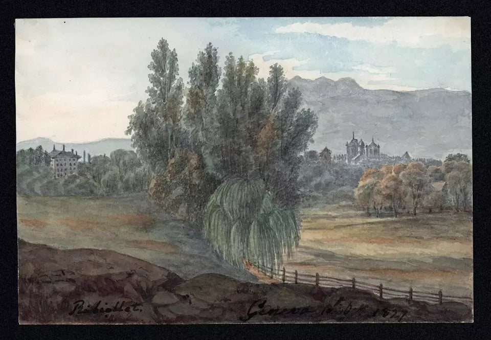 Elizabeth Campbell (1783-1861) Watercolour Painting - Geneva Switzerland 1827