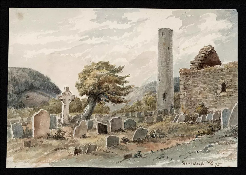 Glendalough County Wicklow Ireland 1875 - Watercolour Painting - Algerina Peckover (1841-1927)