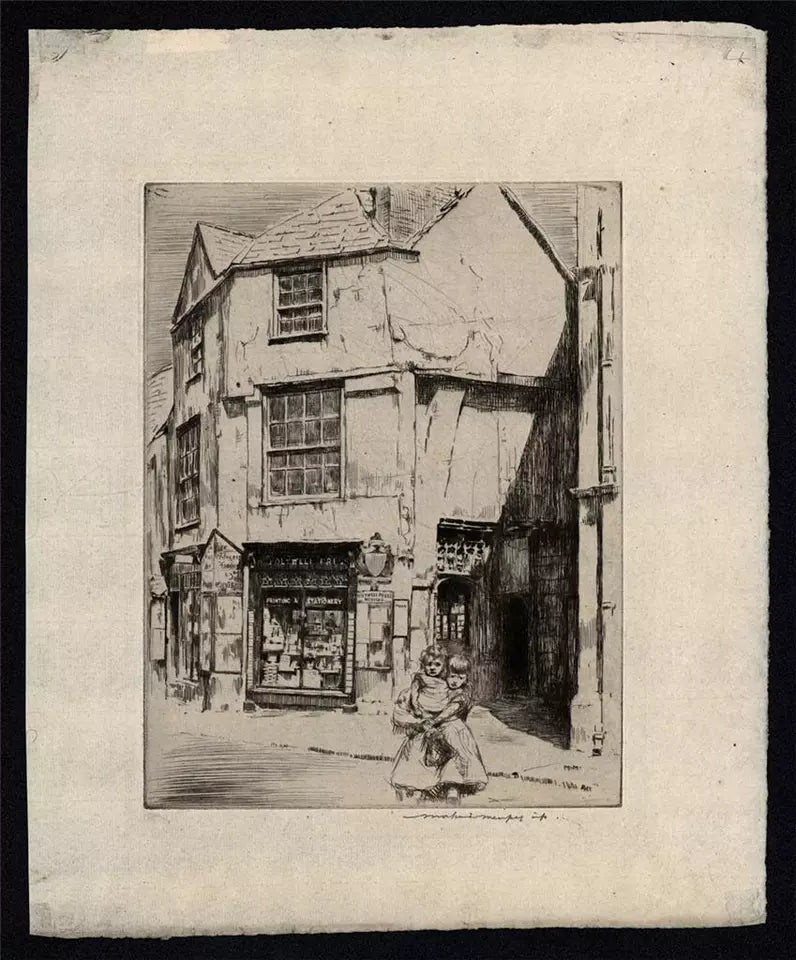 Mortimer Luddington Menpes (1855-1938) - Pencil Signed Etching - Octagon House Oxford