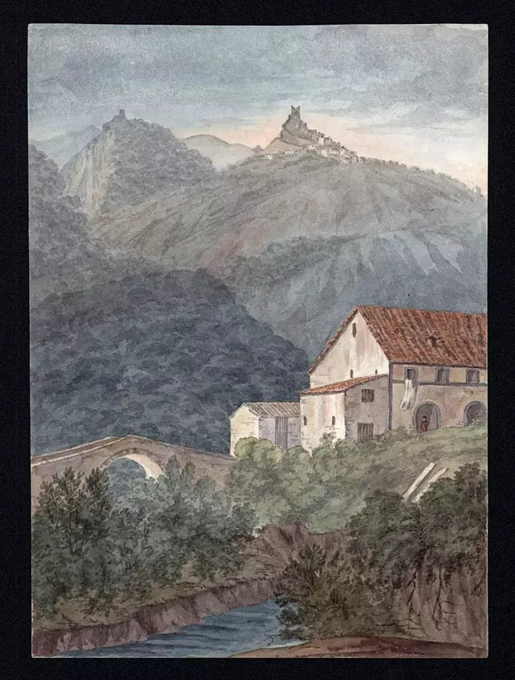 Elizabeth Campbell (1783-1861) - Watercolour Painting - Mountain Scene