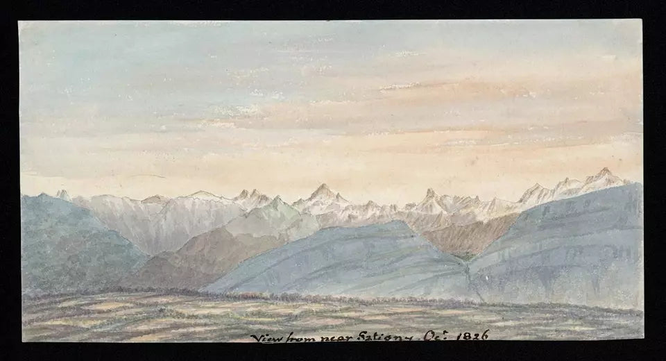 Elizabeth Campbell (1783-1861) - Watercolour Painting - View from near Satigny, Switzerland 1826