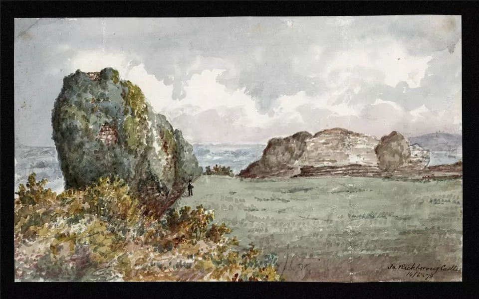 Richborough Castle Kent 1878 - Watercolour Painting - Algerina Peckover (1841-1927)
