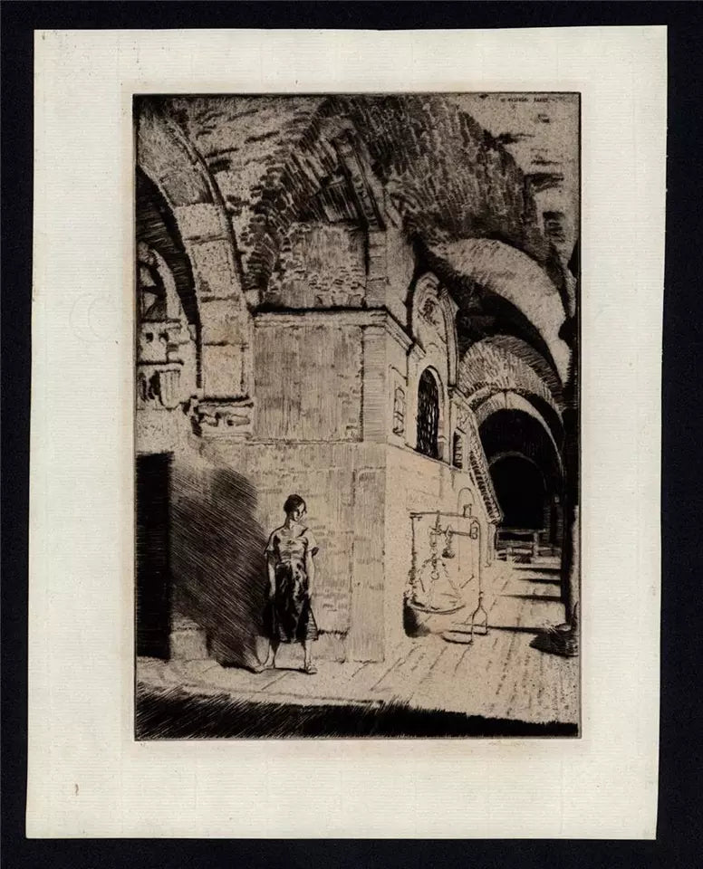 Sir William Russell Flint (1880-1969) - Signed Etching - A Rendezvous, Vicenza