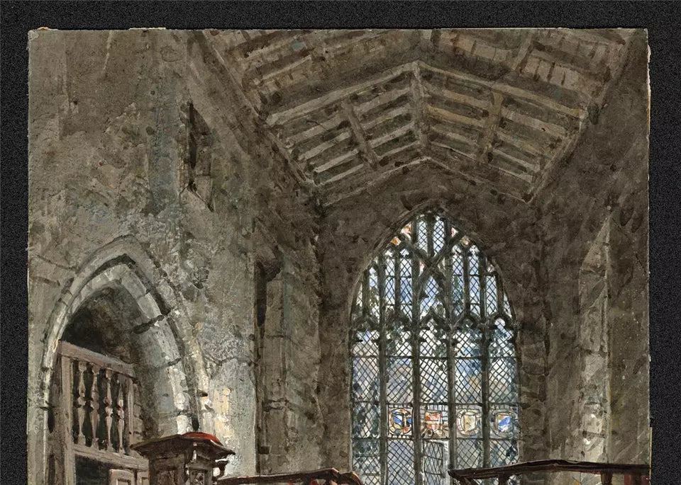 Louise Rayner (1832-1924) - Watercolour Painting - The Chapel, Haddon Hall