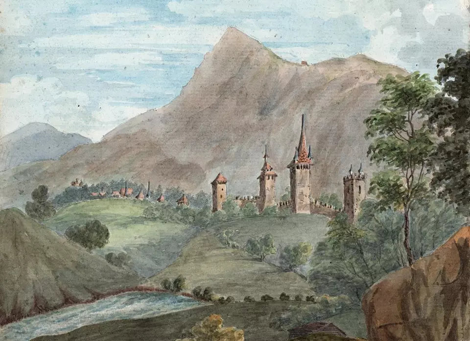 Elizabeth Campbell (1783-1861) - Watercolour Painting - Lucerne and Rigi Switzerland 1821