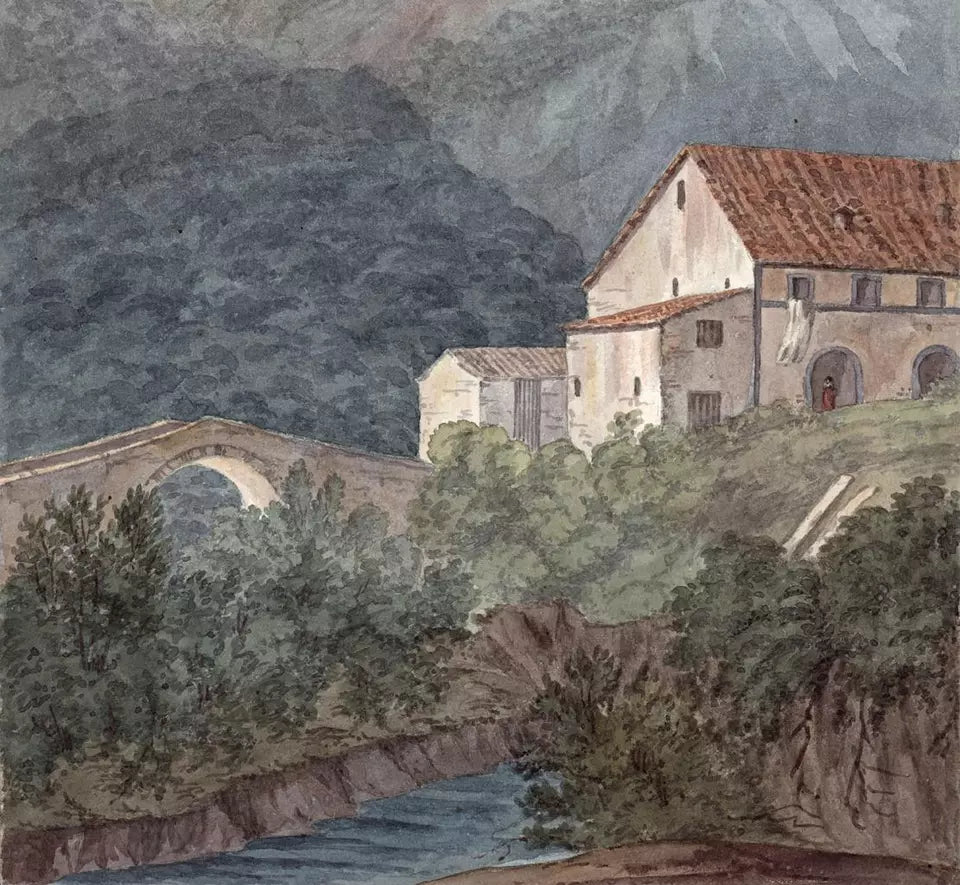 Elizabeth Campbell (1783-1861) - Watercolour Painting - Mountain Scene