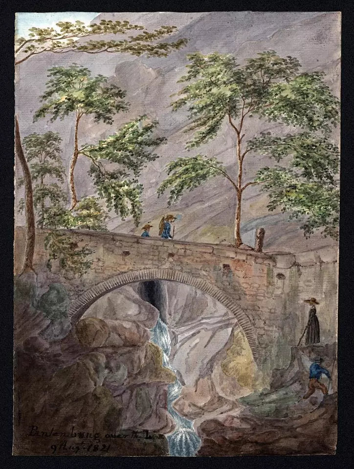 Elizabeth Campbell (1783-1861) - Watercolour Painting - Lucerne and Rigi Switzerland 1821