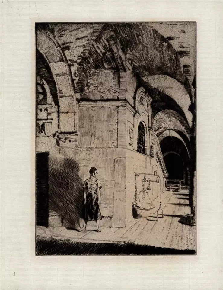 Sir William Russell Flint (1880-1969) - Signed Etching - A Rendezvous, Vicenza
