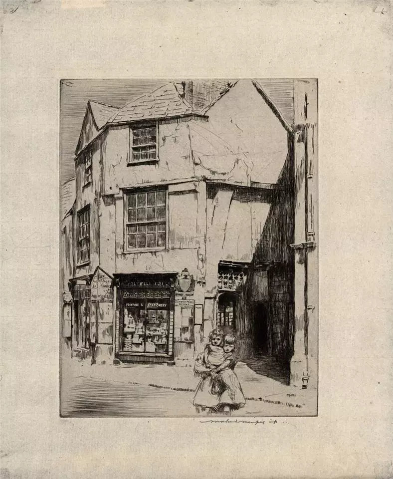 Mortimer Luddington Menpes (1855-1938) - Pencil Signed Etching - Octagon House Oxford