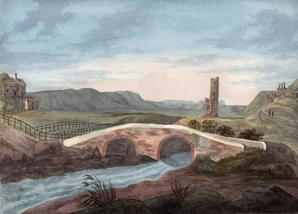 Elizabeth Campbell (1783-1861) Watercolour Painting - Ruins Landscape - Italy