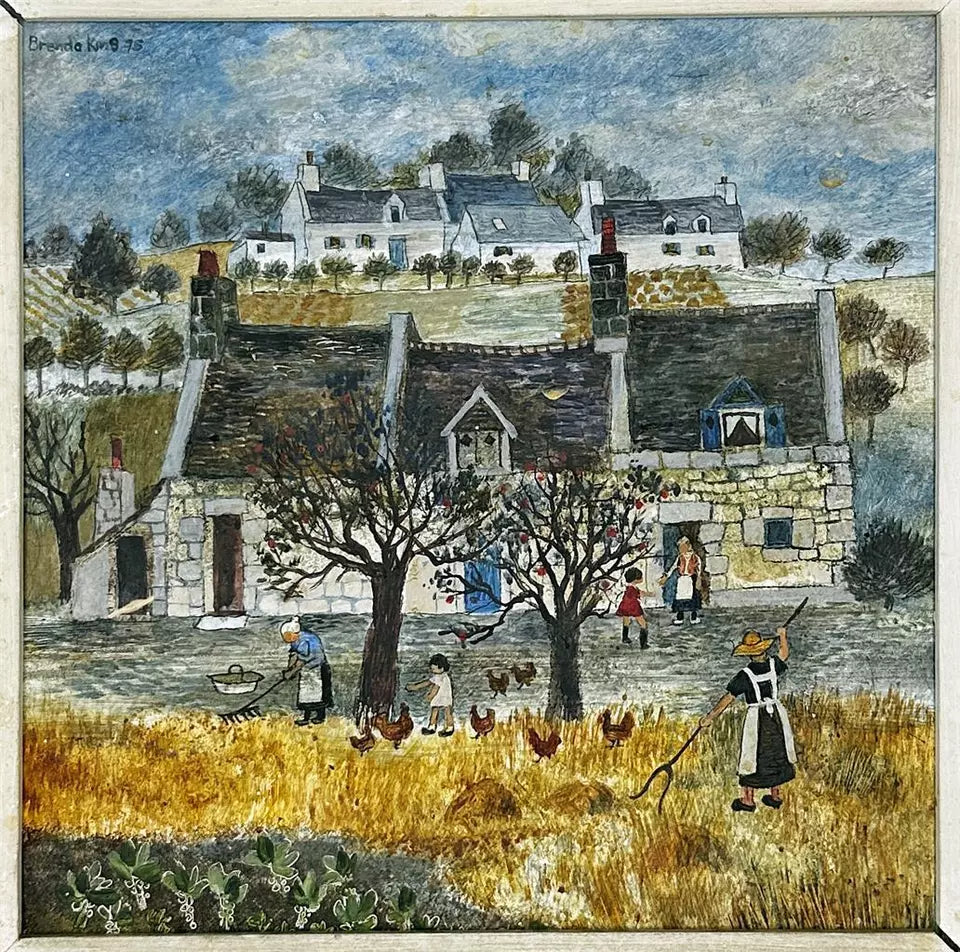 Brenda King (1934-2011) - Oil Painting - 1975 - Loire Valley France