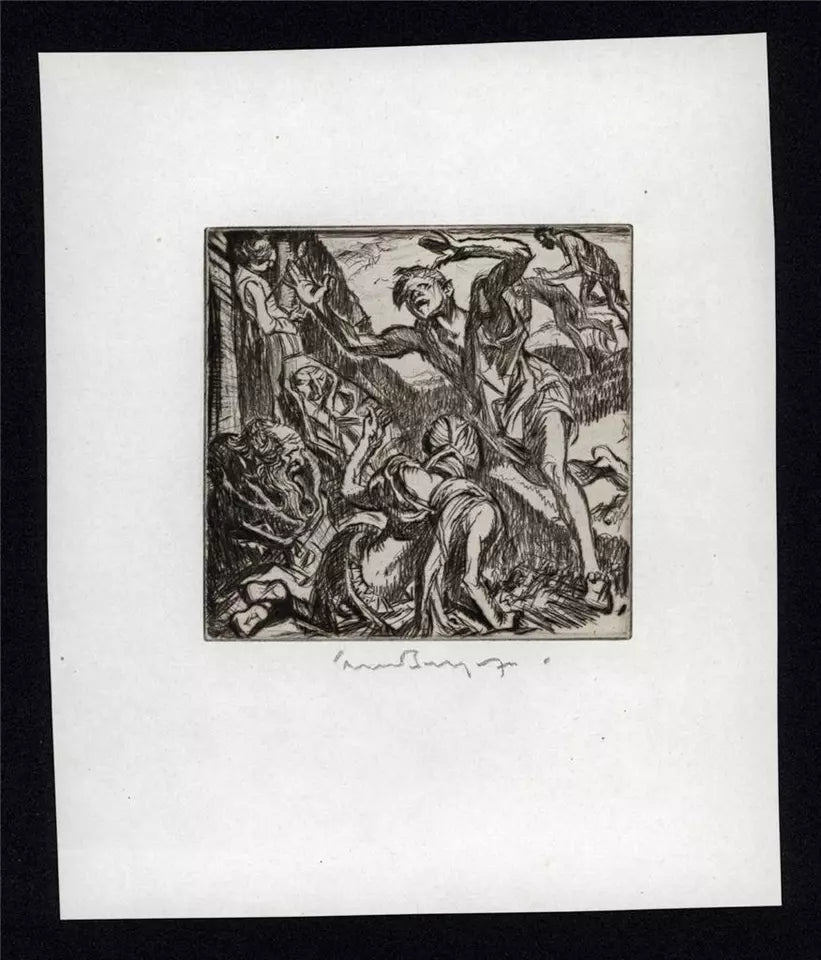 Frank Brangwyn (1867-1956) - Antique Pencil Signed Etching