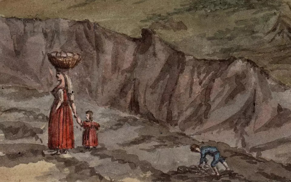 Elizabeth Campbell (1783-1861) Watercolour Painting - Porto Santo Stefano Italy 1825