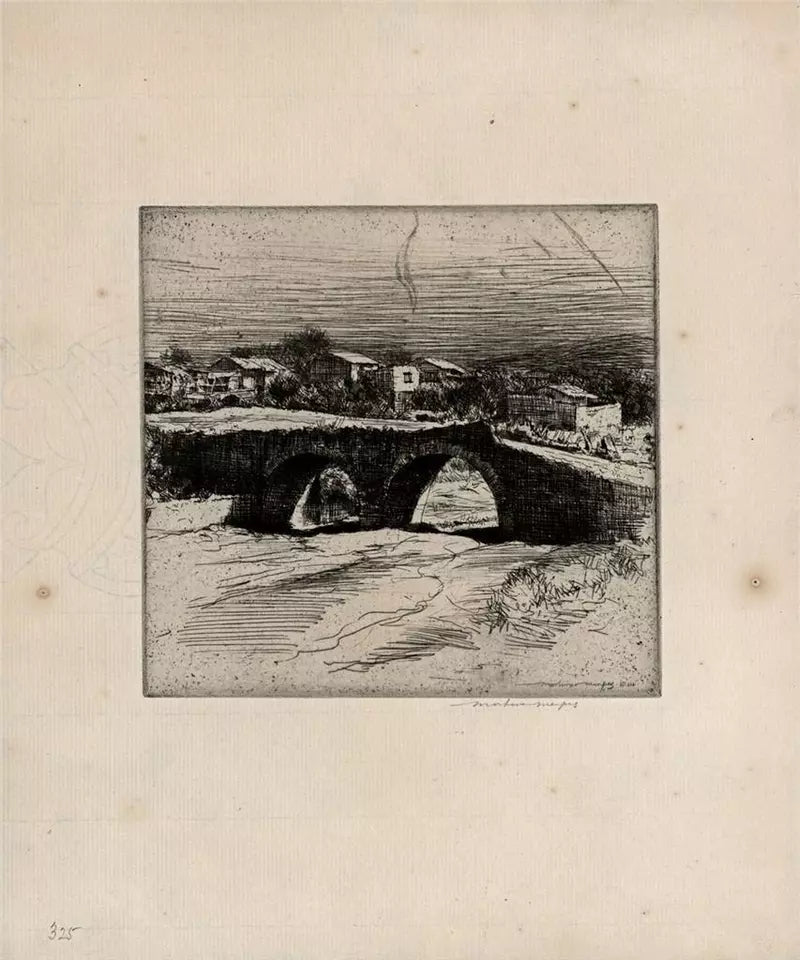 Mortimer Luddington Menpes (1855-1938) - Signed Etching - A Mexican Village 1914