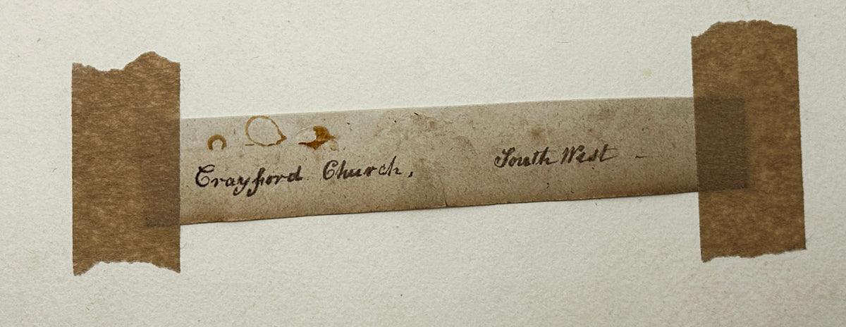 William Hubbard (1804-1870) Watercolour Painting - Crayford Church Kent 1858