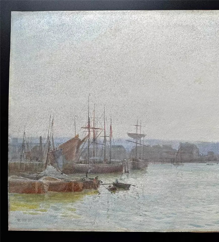 Max Ludby (1858-1943) - Watercolour Painting - Greenwich Hospital London - 1890