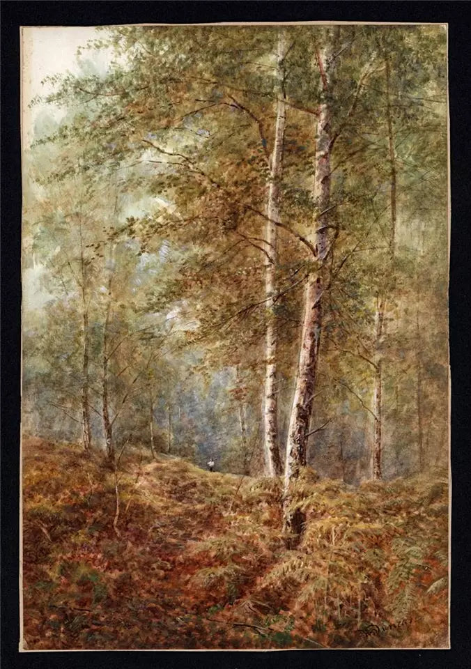 Walter Duncan (1848-1932) - Watercolour Painting - Figure In Forest Landscape