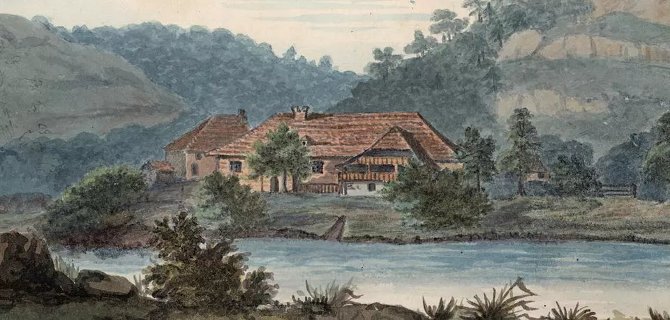 Elizabeth Campbell (1783-1861) Watercolour Painting 1818 Deux Mille road to Bern Switzerland