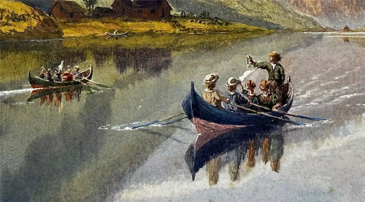 Weymouth Birbeck Thelwall - Watercolour Painting - Hardangerfjord Norway - 1870