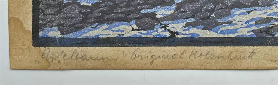 Valerie Praschniker (1894-1972) Woodcut Signed In Pencil - Winter Lake Landscape