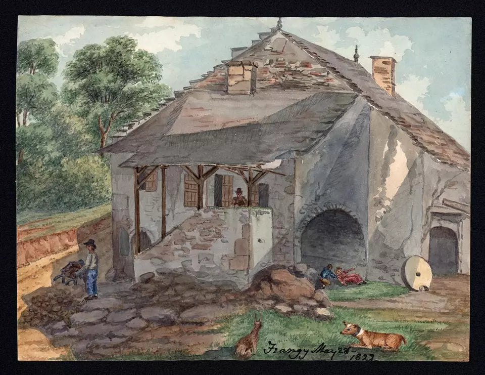 Elizabeth Campbell (1783-1861) Watercolour Painting - Frangy France 1822