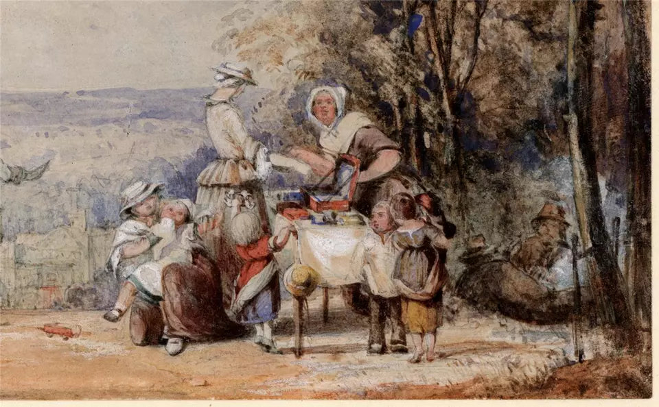 Joseph Axe Sleap (1808-1859) - Watercolour Painting - A Country Fair 1837