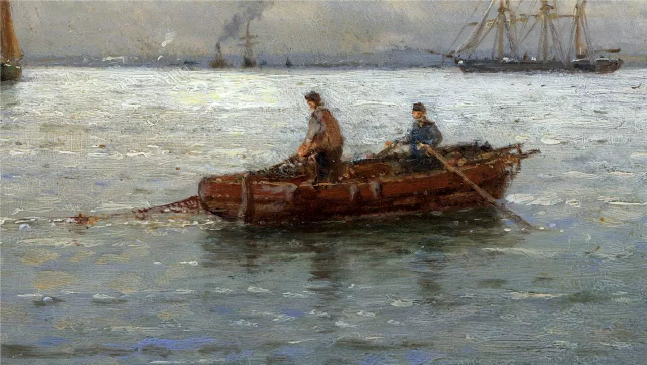George Stanfield Walters (1838-1924) Oil Painting - On Southampton Water