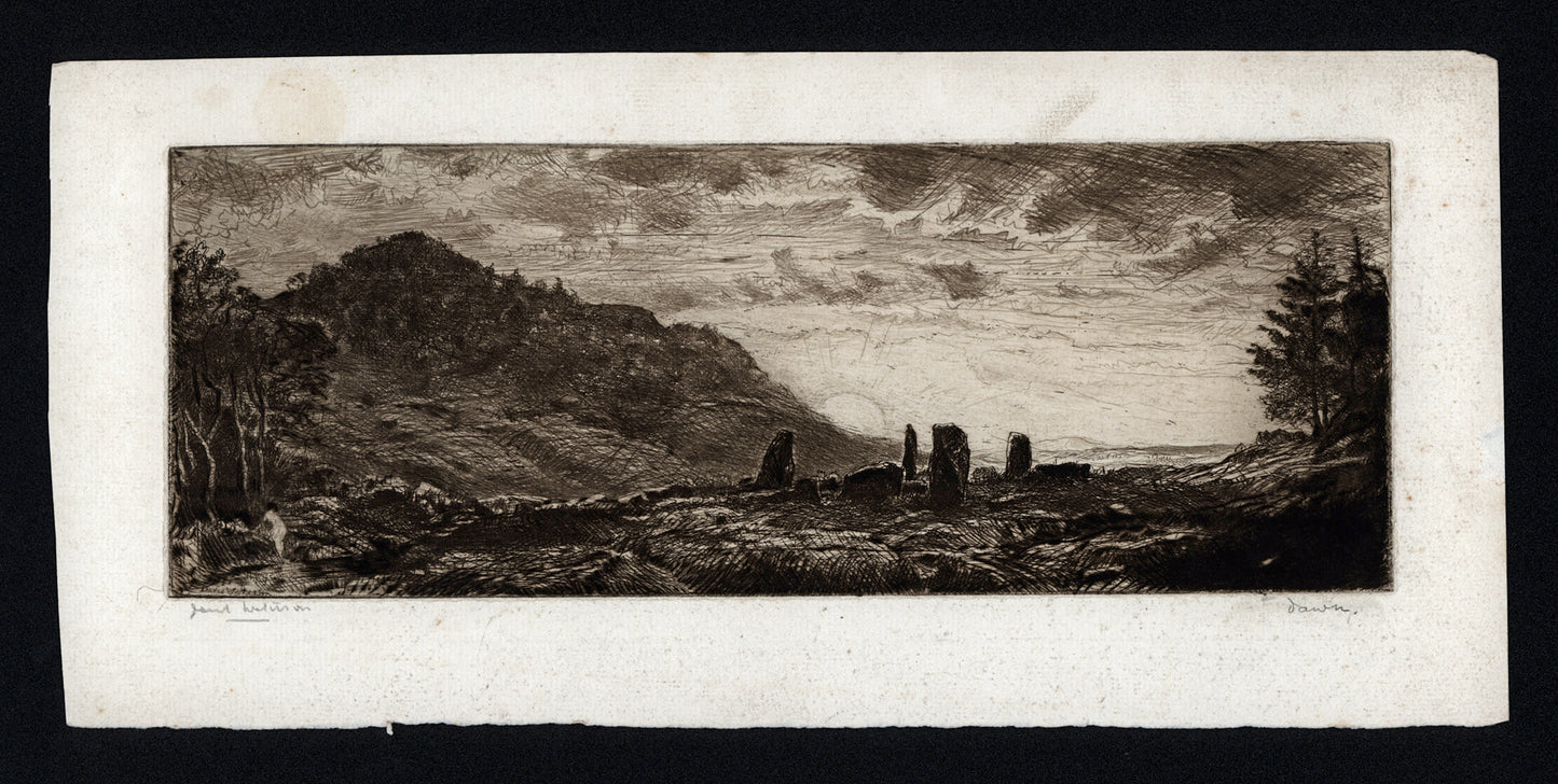 David Waterson (1870-1954) Signed Etching - Dawn