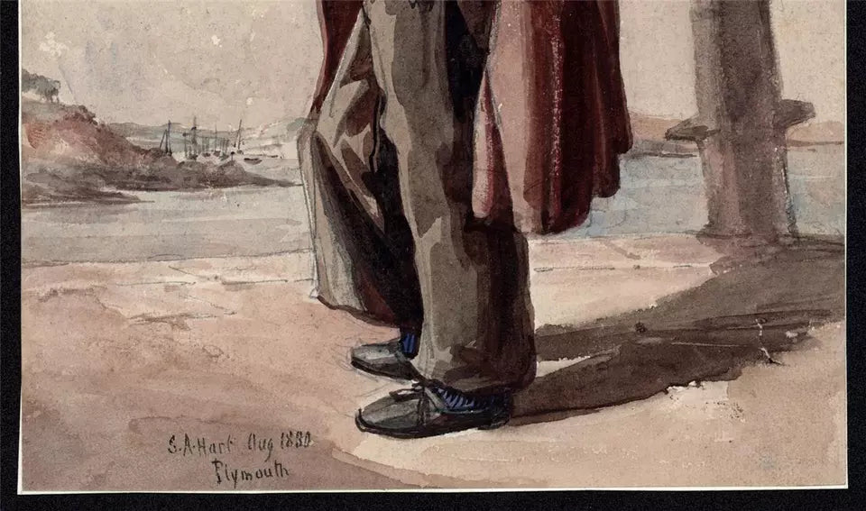 Solomon Alexander Hart RA - Watercolour Painting - 1830 - Plymouth - Portrait