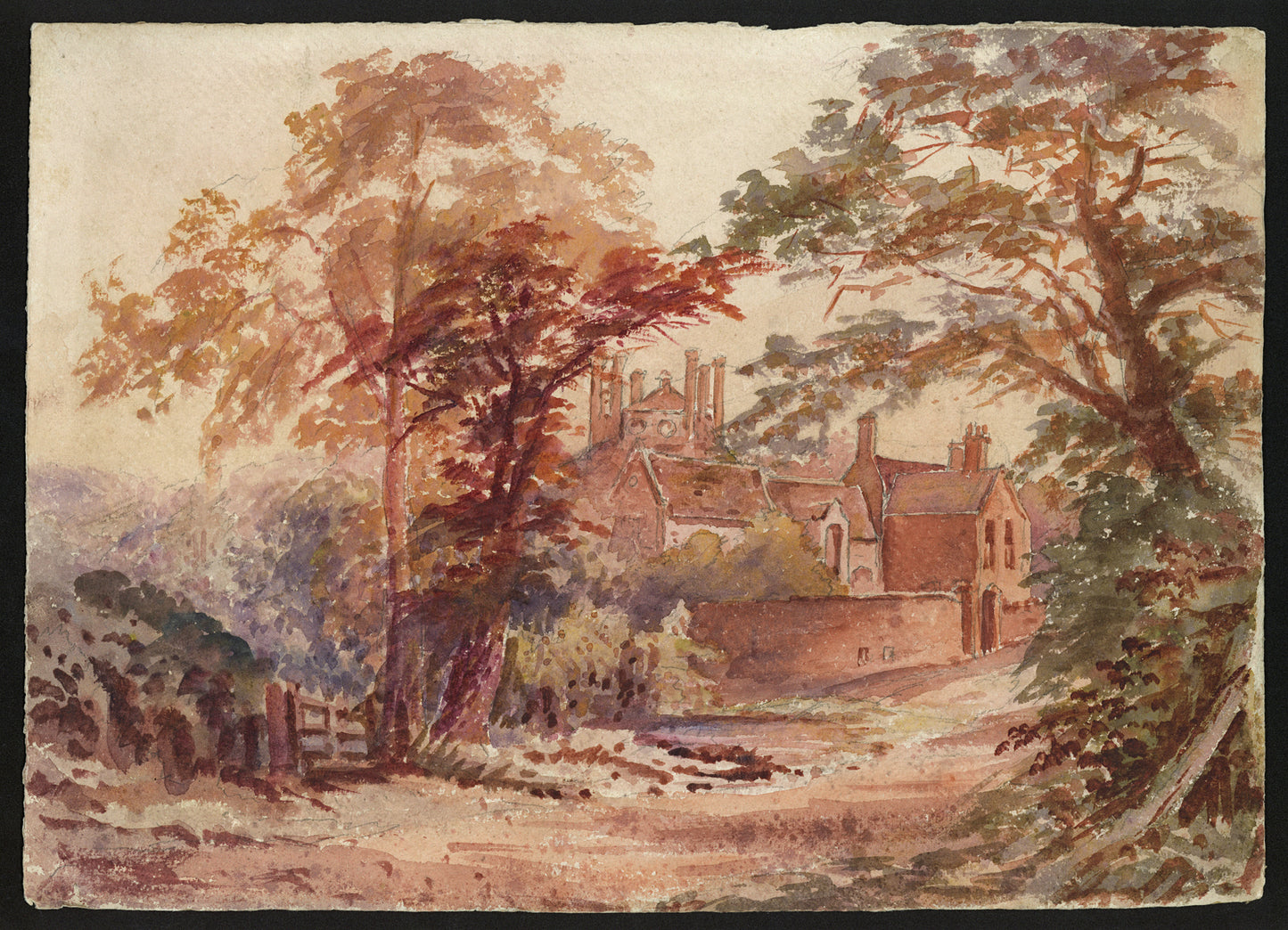 Circle of Petit - Watercolour Painting - The Brambles 1875