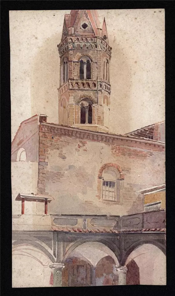Thomas William Fripp (1864-1931) Watercolour Painting - Florence Italy