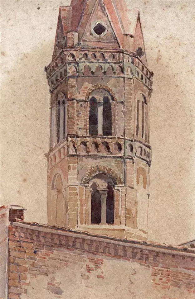 Thomas William Fripp (1864-1931) Watercolour Painting - Florence Italy