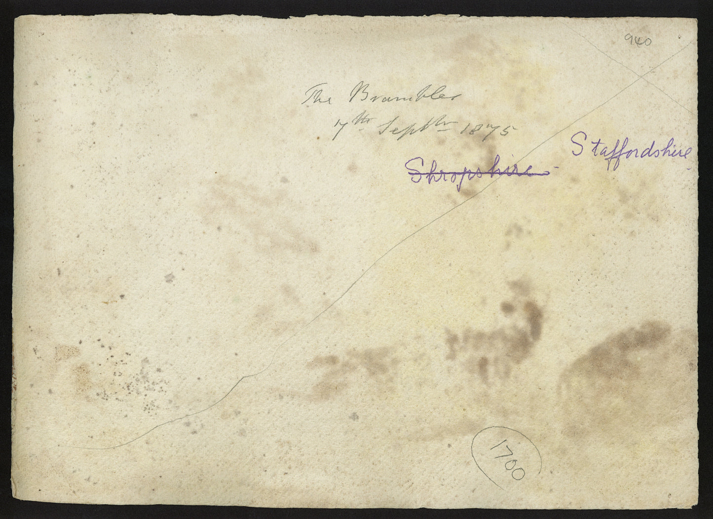 Circle of Petit - Watercolour Painting - The Brambles 1875