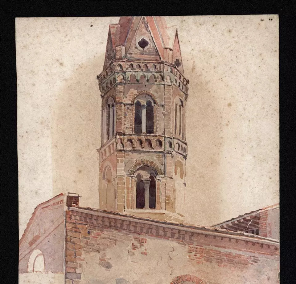 Thomas William Fripp (1864-1931) Watercolour Painting - Florence Italy