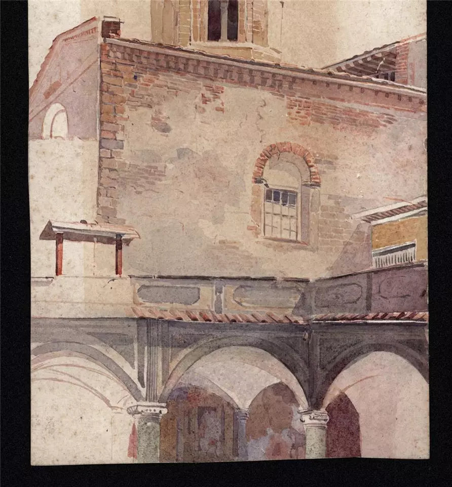 Thomas William Fripp (1864-1931) Watercolour Painting - Florence Italy
