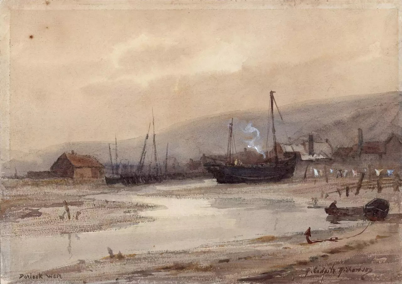 R. Esdaile Richardson - Watercolour Painting - Porlock Weir Somerset