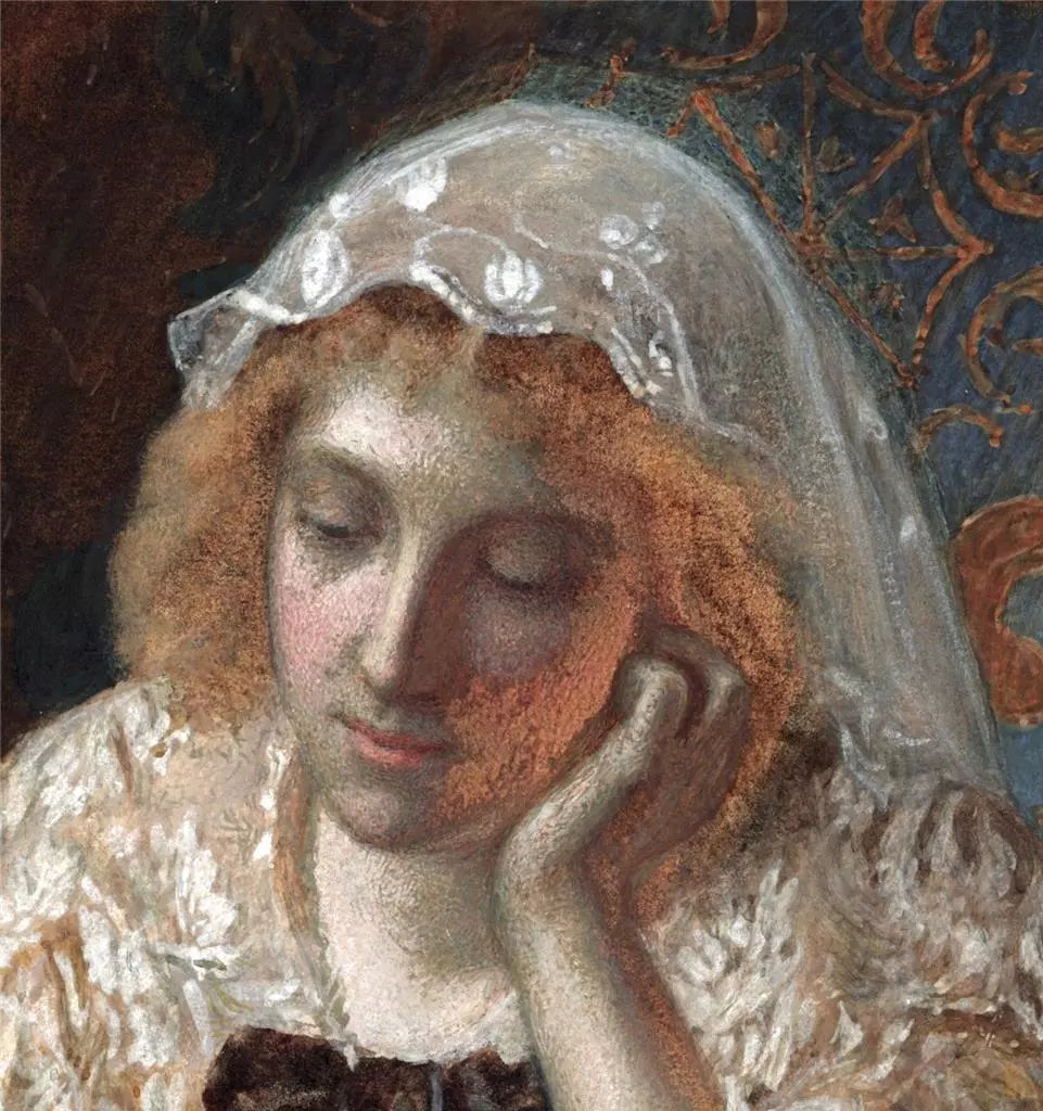 Frank Nowlan (1835-1919) Watercolour Painting - Portrait Of A Lady