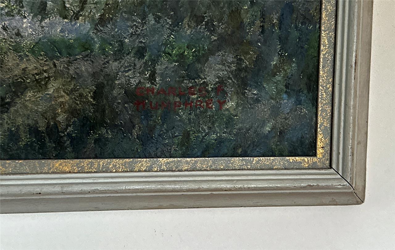 Charles F. Humphrey Oil Painting On Board - East Cliff Hastings Sussex9