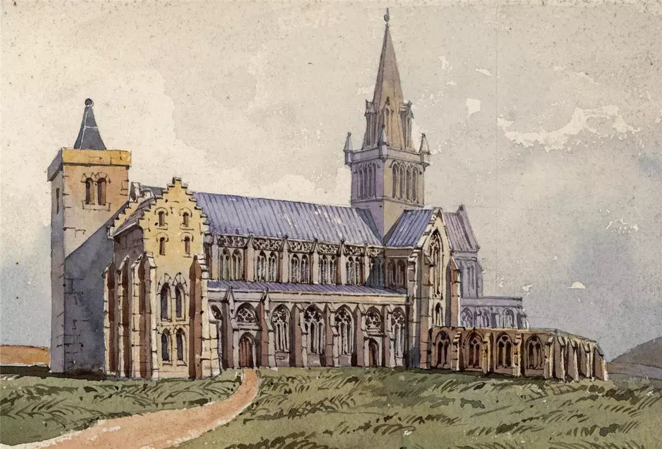 H. B. Garling - Watercolour Painting - Glasgow Cathedral Scotland 1843