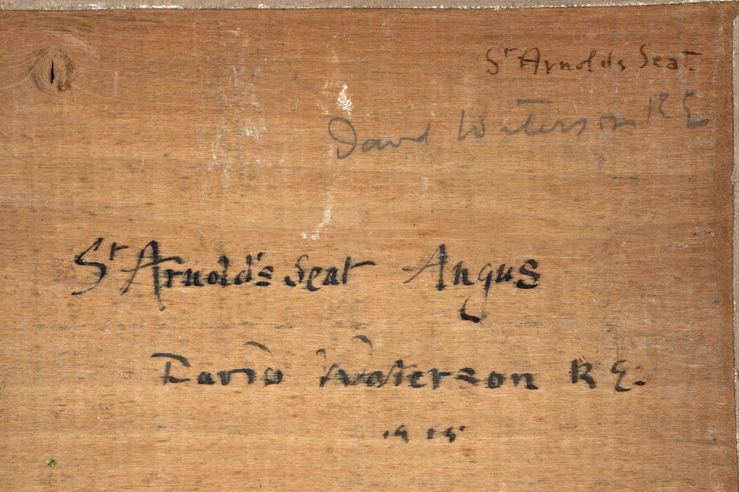 David Waterson (1870-1954) Oil Painting - St Arnold's Seat, Angus Scotland 1915