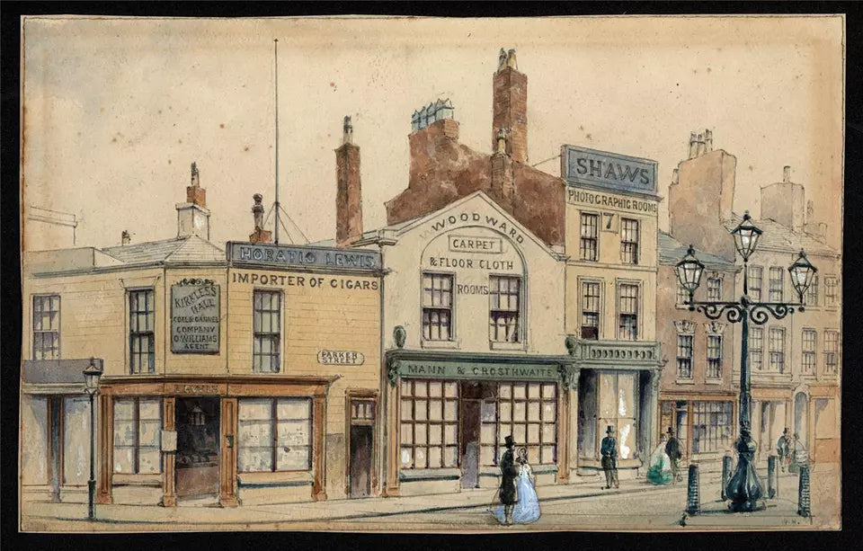 William Gawin Herdman (1805-1882) Watercolour Painting - Parker Street Liverpool