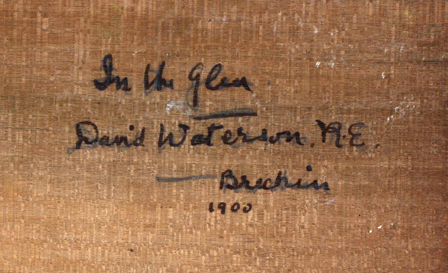 David Waterson (1870-1954) Oil Painting - In The Glen, Brechin Scotland 1900