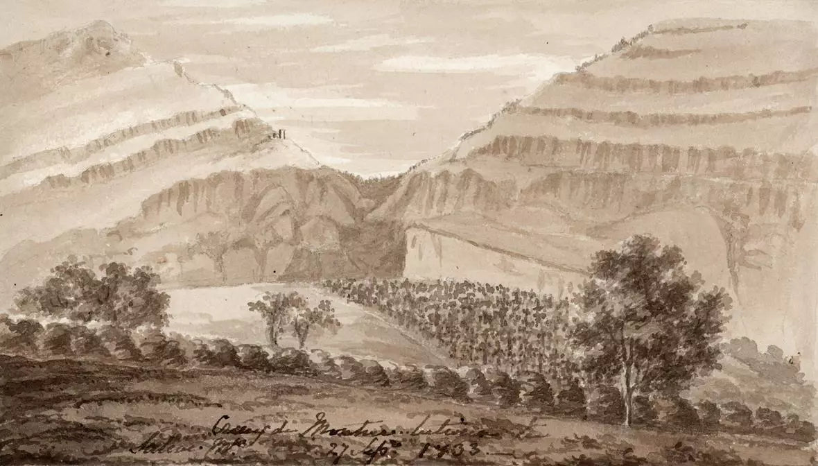 Elizabeth Campbell (1783-1861) Watercolour Painting - Saleve Mountain France 1833
