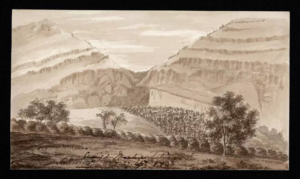 Elizabeth Campbell (1783-1861) Watercolour Painting - Saleve Mountain France 1833