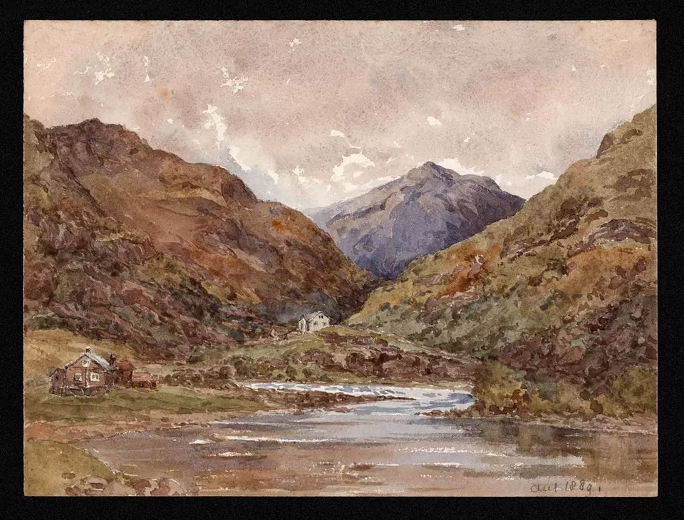 Kirkevold Tonsberg Norway 1889 - Watercolour Painting - 19th Century